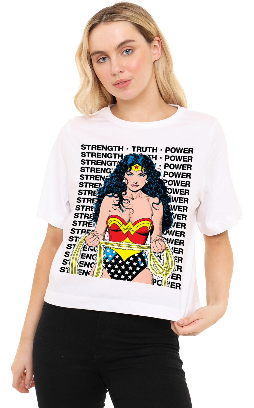 Wonder Woman Your First Women's Boxy Cropped T Shirt